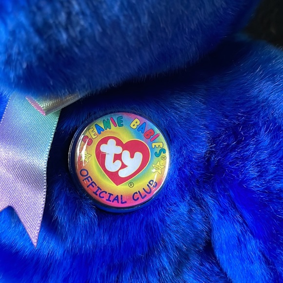 Clubby the beanie buddies collection royal blue ultra  soft excellent condition - Picture 3 of 9